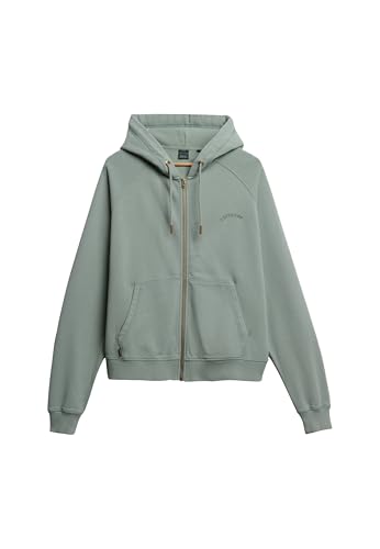 Superdry Damen Übergroße Essential Logo Raglan-Kapuzenjacke Lilienblatt Grün 36 von Superdry