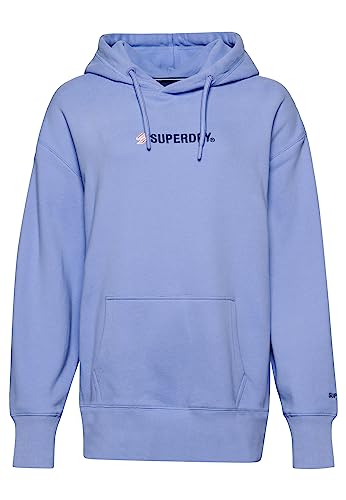 Superdry Damen Übergroßes Hoodie mit Rundhalsausschnitt und Logo-Applikation Jacaranda XS/S von Superdry
