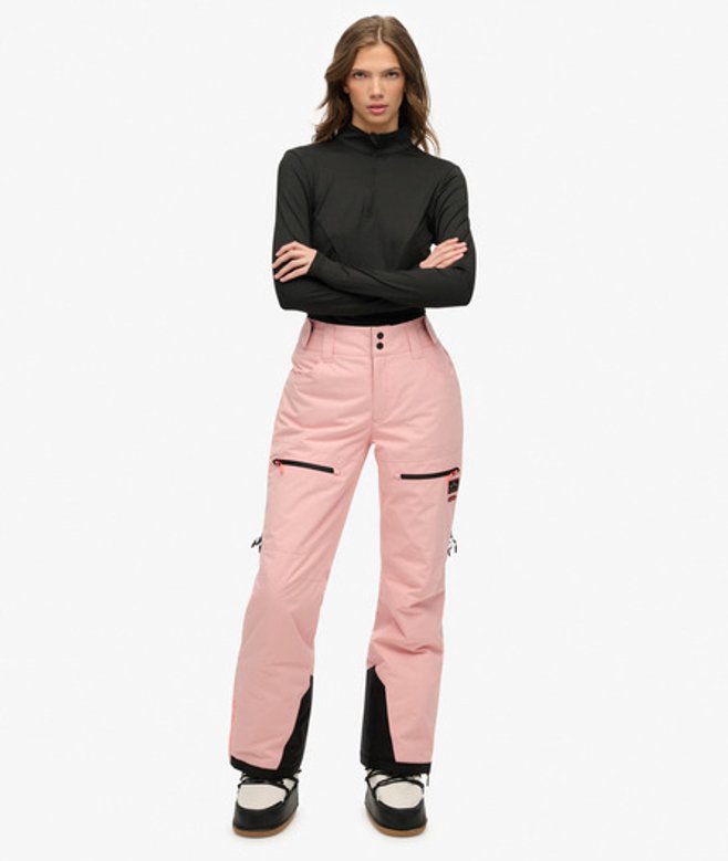 Superdry Damen Ultimate Freestyle Skihose Pink - Größe: 40 von Superdry
