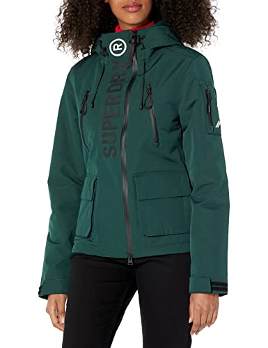 Superdry Damen Ultimate Windcheater Jacke, Flaschengrün, Schwarz, 38 von Superdry