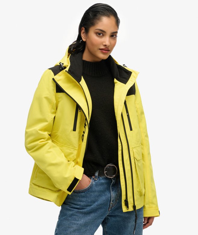 Superdry Damen Ultimate Windjacke in Blockfarben Gelb - Größe: 34 von Superdry
