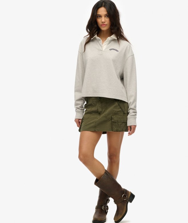 Superdry Damen Utility Parachute Rock Grün - Größe: 34 von Superdry