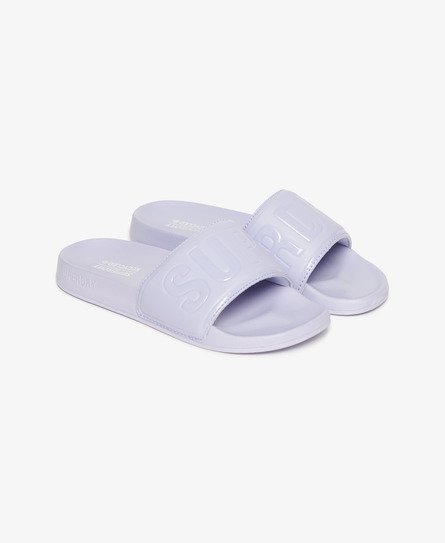 Superdry Women's Damen Lila Vegan Code Core Badesandalen Geprägt, Größe: M - Größe: M von Superdry