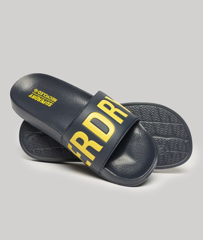 Superdry Damen Vegan Code Core Badesandalen Marineblau - Größe: M von Superdry