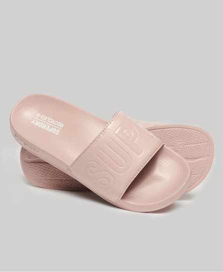 Superdry Damen Vegan Code Core Badesandalen Pink - Größe: S von Superdry