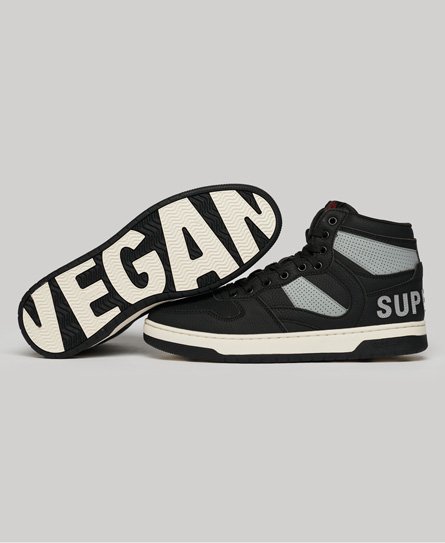 Superdry Women's Vegane Jump High Top Sneaker Schwarz - Größe: 37 von Superdry