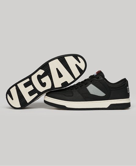 Superdry Damen Vegane Jump Low Top Sneaker Schwarz - Größe: 37 von Superdry