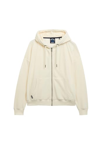 Superdry Damen Velours-Kapuzenjacke Wüstenknochen Wollweiß 36 von Superdry