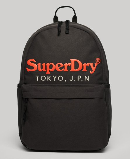 Superdry Women's Damen Schwarz und Rot Venue Montana Rucksack Logo Druck, Größe: Einheitsgröße - Größe: Einheitsgröße von Superdry