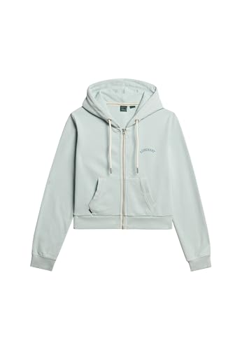 Superdry Damen Verkürzte Essential Kapuzenjacke mit Logo Winter Himmelblau 38 von Superdry