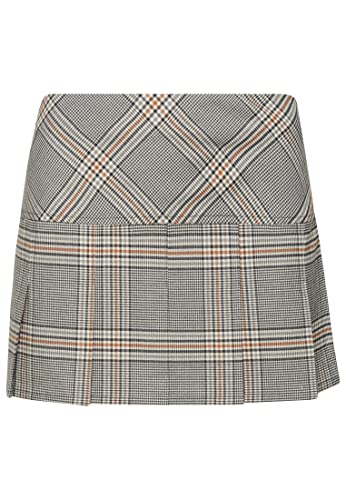 Superdry Damen Vintage 1/2 Pleat Check Skirt Kapuzenpullover, Klassisches Karomuster, 34 von Superdry