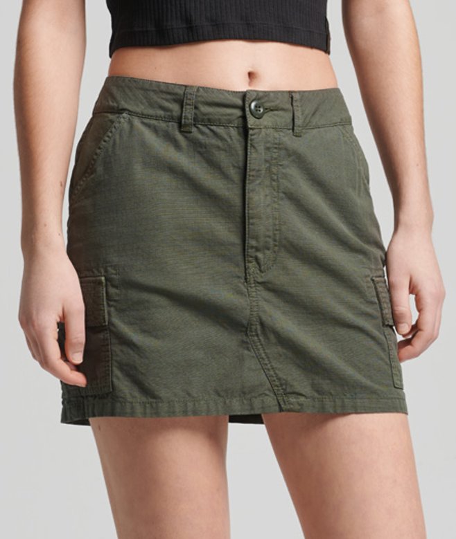 Superdry Damen Vintage Cargo-minirock Kaki - Größe: 40 von Superdry