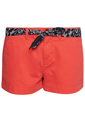 Superdry Damen Vintage Chino Hot Shorts, Rot (Soda Pop Red), 36 von Superdry