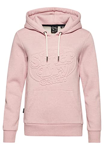 Superdry Damen Vintage Cooper Hoodie mit Prägung La Zart Pink Meliert 36 von Superdry