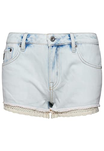 Superdry Damen Vintage Denim Hot Shorts, Pale ICY Blue, 28W von Superdry
