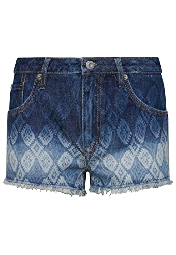 Superdry Damen Vintage Denim Hot Shorts, Van Dyke Mid Used AOP, 30W von Superdry