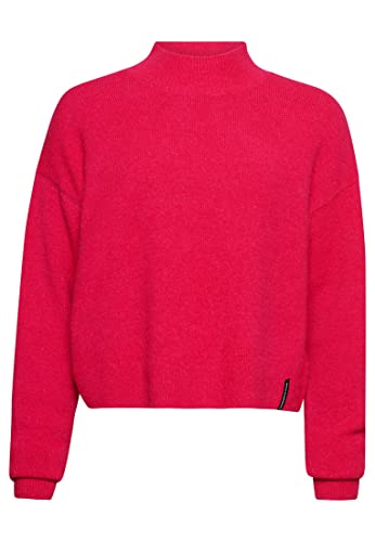 Superdry Damen Vintage Essential Mock Neck Pullover, Rosa, 42 von Superdry