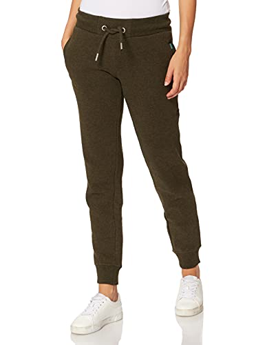 Superdry Damen Vintage Logo EMB Jogger Casual Pants, Olive Marl, S von Superdry