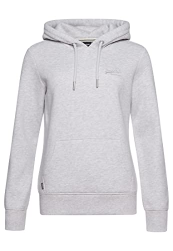 Superdry Damen Vintage Logo Hoodie mit Stickerei Gletschergrau Meliert 40 von Superdry