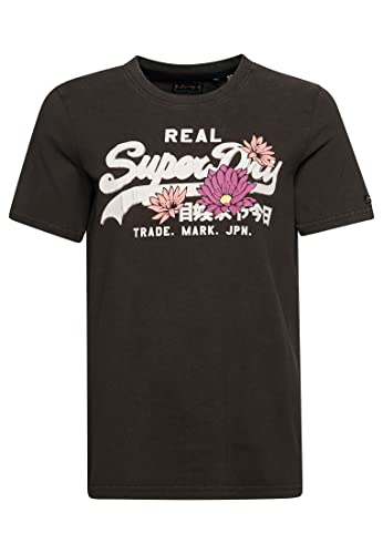 Superdry Damen Vintage Logo Narrative T-Shirt Vintage Schwarz 40 von Superdry