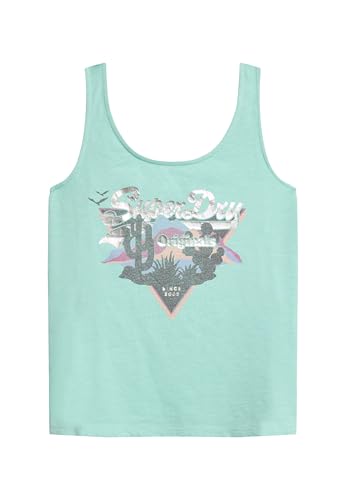 Superdry Damen Vintage Logo Narrative Tanktop Helles Mintgrün 38 von Superdry