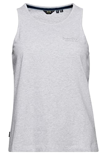 Superdry Damen Vintage Logo Tanktop Gletschergrau Meliert 38 von Superdry