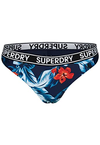 Superdry Damen Vintage Surf Logo Bikini Brief Schwimmanzug, Indo Leaf Blue, 42 von Superdry