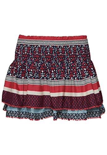 Superdry Damen Vintage Tiered MINI Skirt Kapuzenpullover, Linear Ikat Border Print, 40 von Superdry
