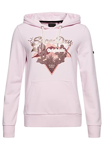 Superdry Damen Vintage Logo Narrative Hoodie Rosapink Meliert 34 von Superdry