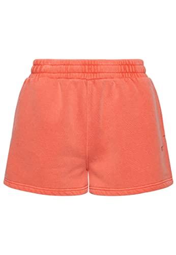 Superdry Damen Vintage WASH Sweat Short Kapuzenpullover, Sonnenuntergang Orange, 36 von Superdry