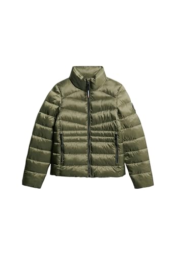 Superdry Damen Wattierte Fuji Steppjacke Blassolivgrün 42 von Superdry