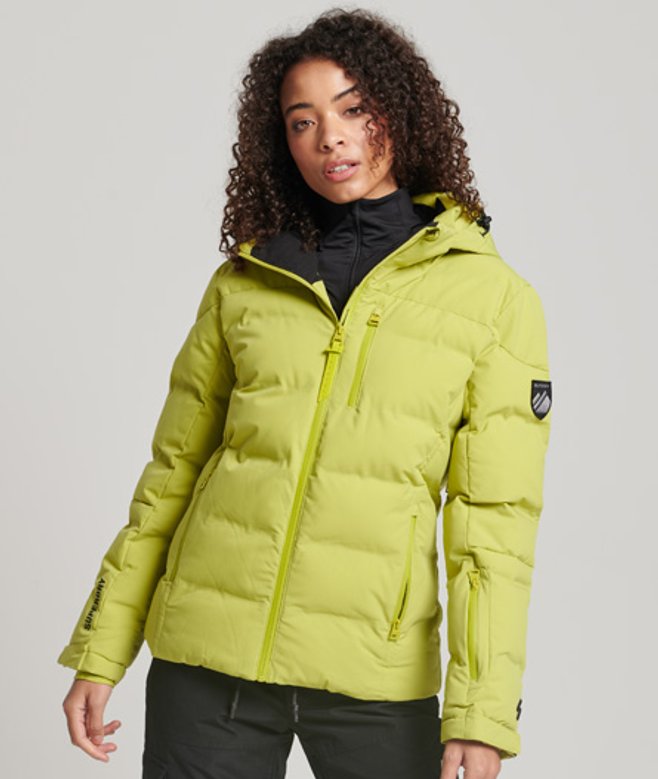 Superdry Damen Wattierte Motion Pro Steppjacke Gelb - Größe: 42 von Superdry