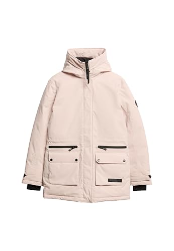Superdry Damen Wattierter City Parka Grau-Weiß 40 Superdry Damen Wattierter City Parka Grau-Weiß 40 von Superdry