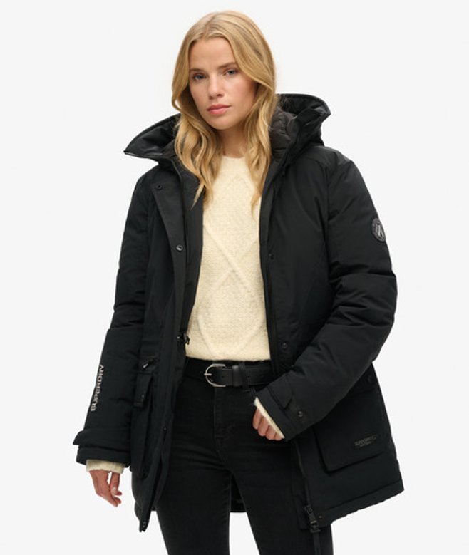 Superdry Damen Wattierter City Parka Schwarz - Größe: 36 Superdry Damen Wattierter City Parka Schwarz - Größe: 36 von Superdry
