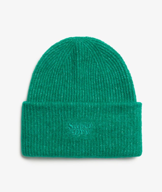 Superdry Damen Weiche Rippstrick-beanie Grün - Größe: 1Größe Superdry Damen Weiche Rippstrick-beanie Grün - Größe: 1Größe von Superdry