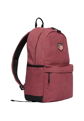 Superdry Damen Workwear Montana Rucksack aus Canvas Bordeauxrot 1SIZE von Superdry