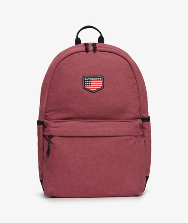 Superdry Damen Workwear Montana Rucksack aus Canvas Rot - Größe: 1Größe von Superdry