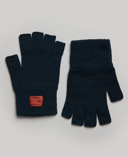 Superdry Women's Workwear Strickhandschuhe Marineblau - Größe: S/M von Superdry