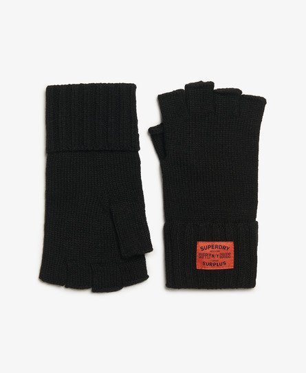 Superdry Women's Workwear Strickhandschuhe Schwarz - Größe: S/M von Superdry