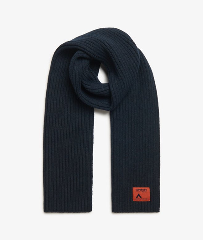 Superdry Damen Workwear Strickschal Marineblau - Größe: 1Größe von Superdry