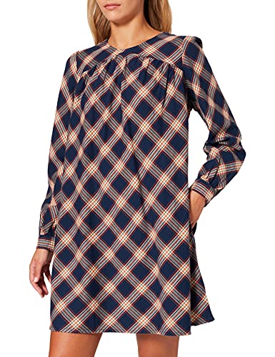 Superdry Damen Woven Mini Casual Dress, Navy Check, M von Superdry