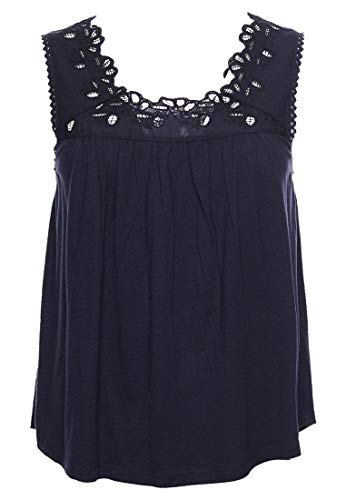 Superdry Damen Woven Trim Vest Pullunder, Blau (Eclipse Navy 98T), XXS (Herstellergröße:6) von Superdry