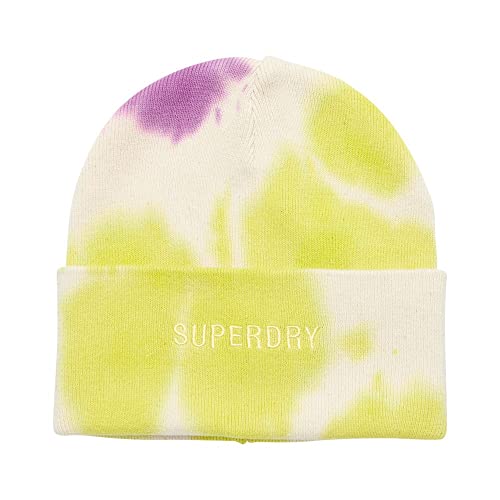 Superdry Damen Vintage Dyed Beanie Baskenmütze, gelb, One Size von Superdry