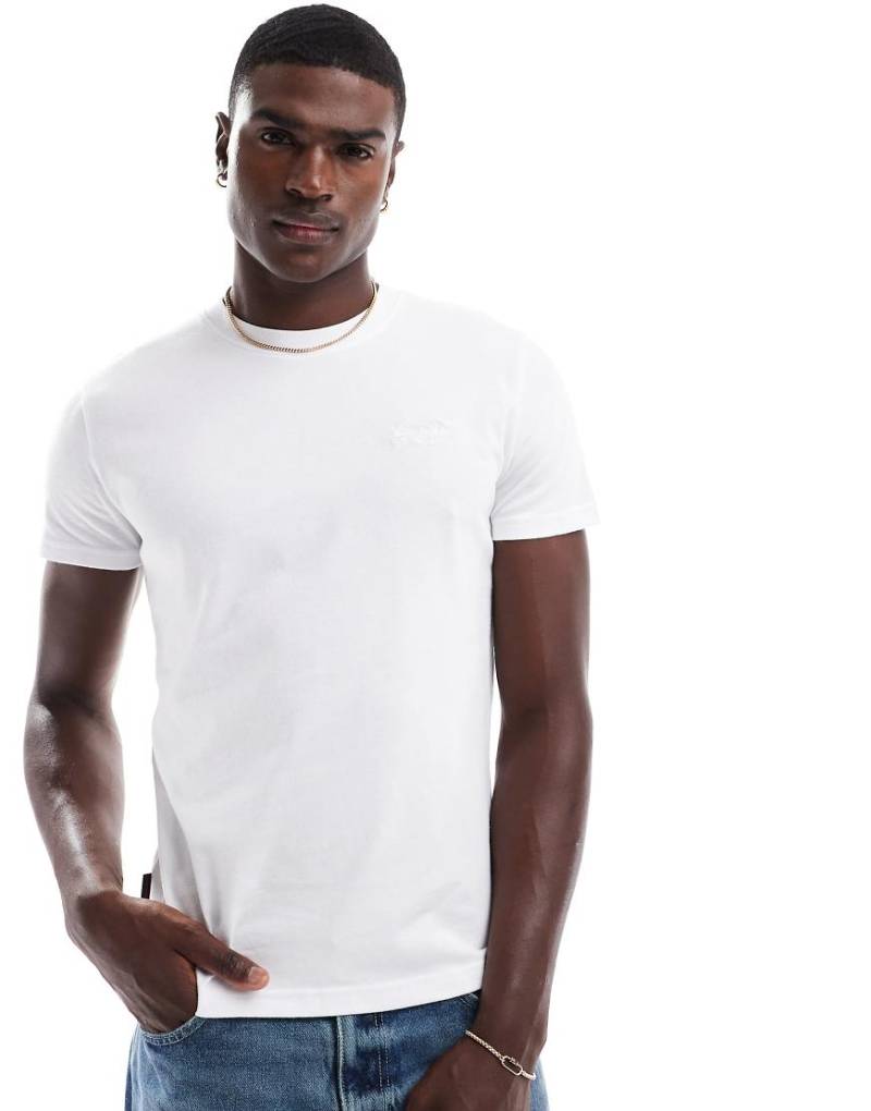 Superdry - Essential - Baumwoll-T-Shirt in optischem Weiß mit Logo Superdry - Essential - Baumwoll-T-Shirt in optischem Weiß mit Logo von Superdry