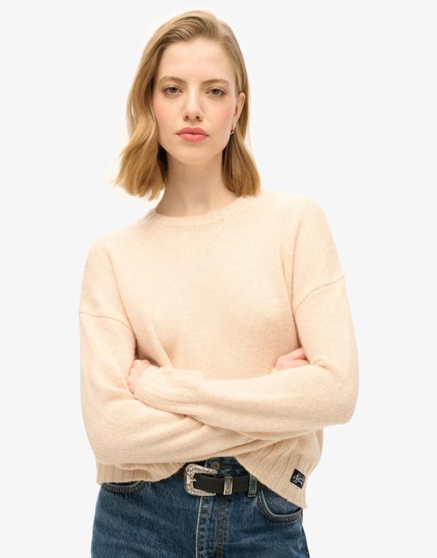 Superdry - Essential - Pullover in Schatten-Blassrosa mit Rundhalsausschnitt von Superdry