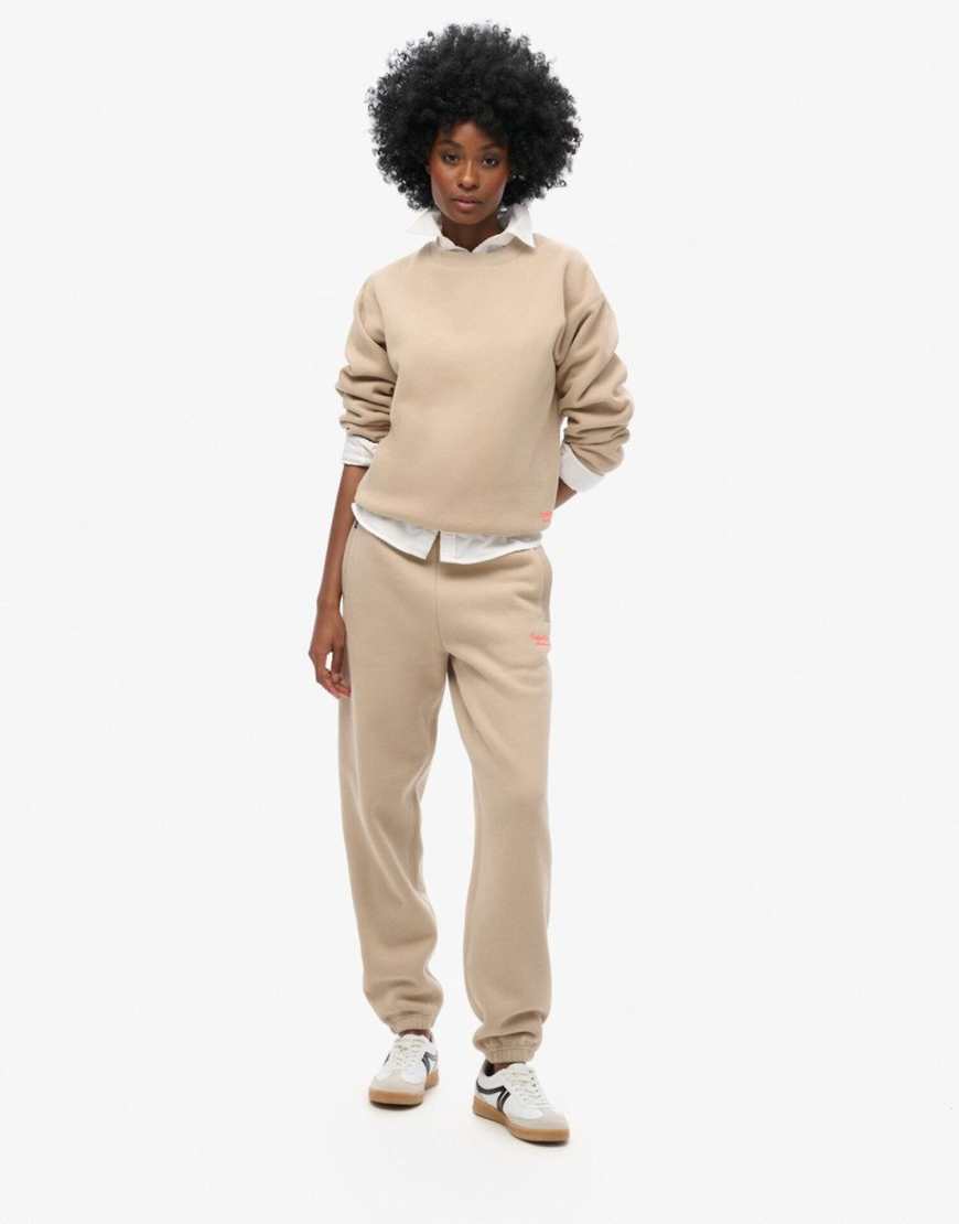 Superdry - Essential - Sweatshirt in Kopfsteinpflastergrau mit Logo von Superdry