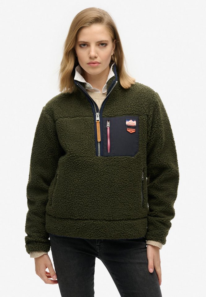 Superdry Fleecepullover VINTAGE RETRO HALF ZIP FLEECE von Superdry