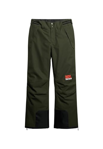 Superdry Herren Freestyle Core Skihose Hose, Überschussgüter, Olivgrün, M von Superdry