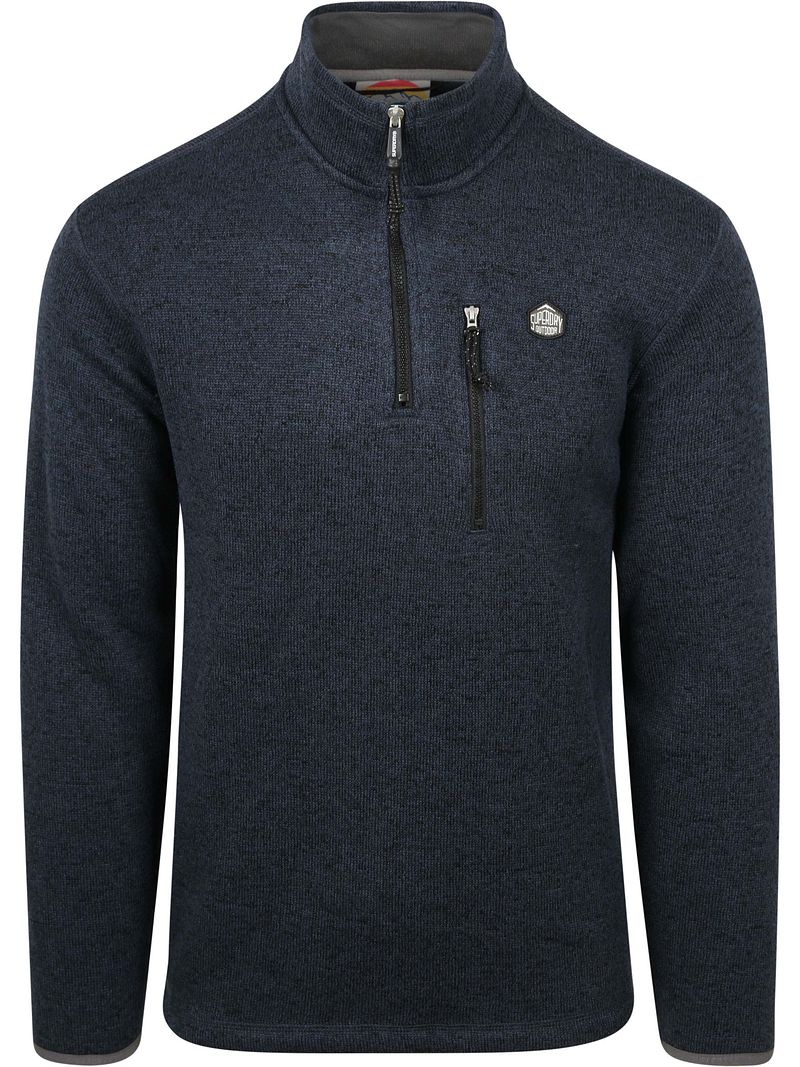 Superdry Half Zip Pullover Fleece Navy - Größe L von Superdry