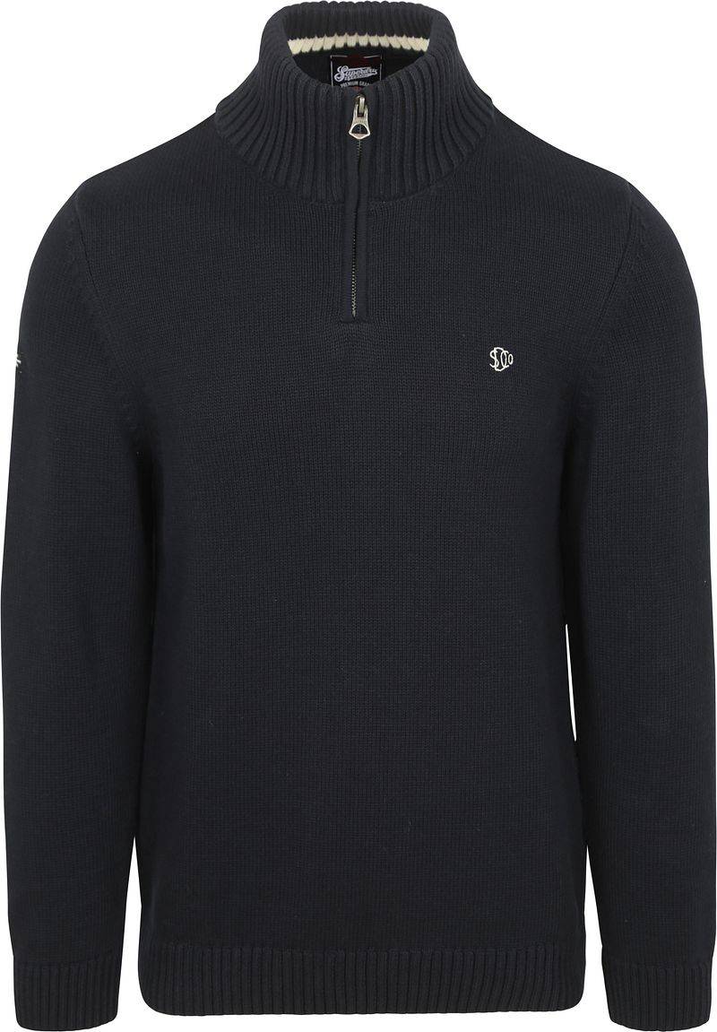 Superdry Half Zip Pullover Heavy Navy - Größe L von Superdry